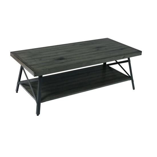 Cheapest βοΈ Carbon Loft Oliver Rustic Wood Coffee Table Brushed Grey π - Image 2