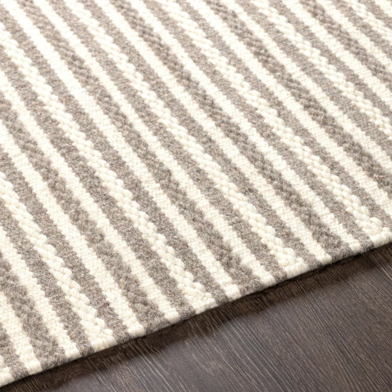Outlet 𧨠Carbon Loft Percy Striped Wool Runner Rug Grey π - Image 3