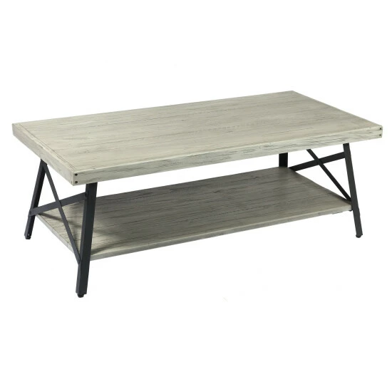 Cheapest βοΈ Carbon Loft Oliver Rustic Wood Coffee Table Brushed Grey π - Image 3