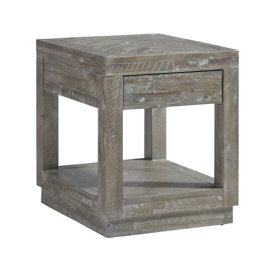 Brand new π Carbon Loft Massoud Solid Wood 1-drawer End Table In Rustic Latte βοΈ - Image 2