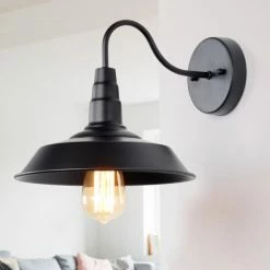 Cheapest 🔥 Carbon Loft Laurie Gooseneck Wall Sconces Barn Warehouse Wall Lighting For Bedroom - 10.25"*13.25"*9.5" 🥰