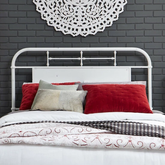 Cheapest π― Carbon Loft Vintage Series Distressed Metal Queen Headboard - Antique White π₯°