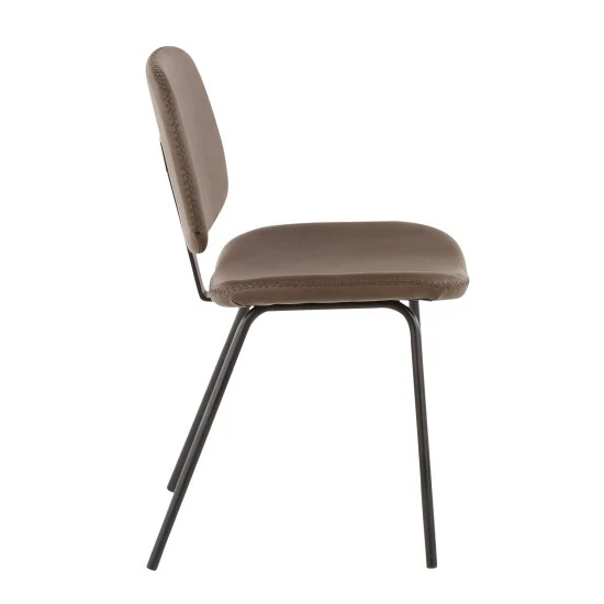 Coupon π Carbon Loft Harney Industrial Chair In Metal And Faux Leather (Set Of 2) Brown π - Image 2