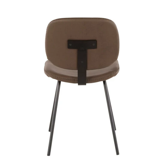 Coupon π Carbon Loft Harney Industrial Chair In Metal And Faux Leather (Set Of 2) Brown π - Image 3