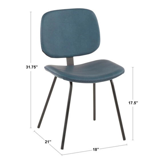 Coupon π Carbon Loft Harney Industrial Chair In Metal And Faux Leather (Set Of 2) Brown π - Image 5