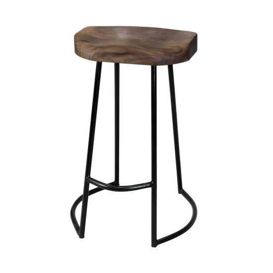 Best reviews of π₯ Carbon Loft Jannes Sculpted Solid Wood Seat Counter Stool With Wrought Iron Base With Foot Rest β
