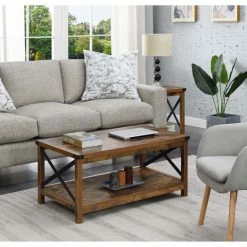 Discount π Carbon Loft Dahlonega Coffee Table With Shelf Barnwood/black π₯°