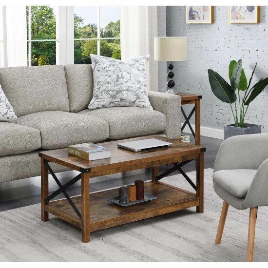 Discount π Carbon Loft Dahlonega Coffee Table With Shelf Barnwood/black π₯°