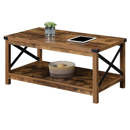 Discount π Carbon Loft Dahlonega Coffee Table With Shelf Barnwood/black π₯° - Image 3