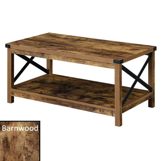 Discount π Carbon Loft Dahlonega Coffee Table With Shelf Barnwood/black π₯° - Image 5