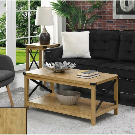 Discount π Carbon Loft Dahlonega Coffee Table With Shelf Barnwood/black π₯° - Image 6