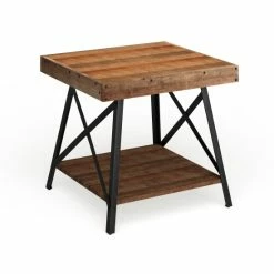 Coupon 🛒 Carbon Loft Oliver Modern Rustic Wood End Table Brushed Grey 👏