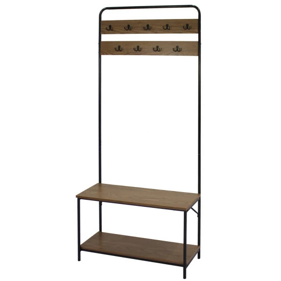 Budget β Carbon Loft Mathieu Hall Tree With 9 Hooks In Black Metal Frame - 32" X 12" X 67" β€οΈ - Image 7