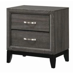 New 😍 Carbon Loft Conan Grey Oak 2-drawer Nightstand 💯