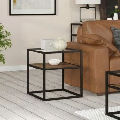 Best deal 🛒 Carbon Loft Pontmercy Bronze/ Oak Side Table 🧨