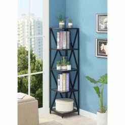 Best reviews of βοΈ Carbon Loft Ehrlich Metal 5-tier Corner Bookcase Cherry/black π