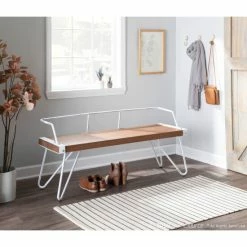 Coupon 😍 Carbon Loft Salk Industrial Dining / Entryway Bench Antique/walnut 🧨