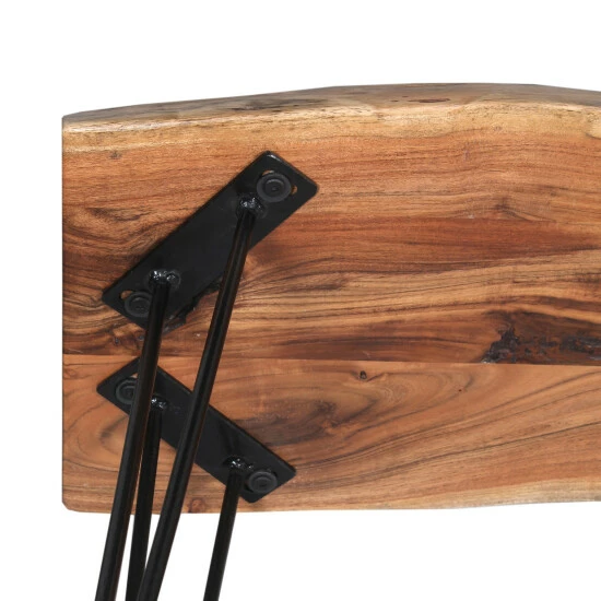 Hot Sale π Carbon Loft Czuchry Hairpin Natural Live Edge Wood With Metal Bench β - Image 6