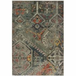 Top 10 🌟 Carbon Loft Kissels Tribal Patchwork Grey And Multi Area Rug Grey/multi 🌟