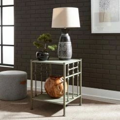 Brand new 🥰 Carbon Loft Vintage Series Distressed Metal Open Night Stand - Green 🥰