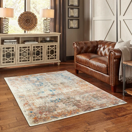 Best Sale π Carbon Loft Winkel Distressed Traditional Beige/ Multi Rug Beige/multi π - Image 5