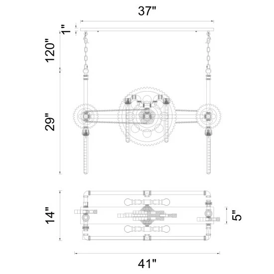 Cheapest π₯° Carbon Loft Randak 6-light Silver Grey Chandelier π - Image 2
