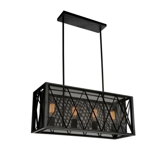 Best Sale βοΈ Carbon Loft Shosh 4-light Black Rectangular Chandelier π₯