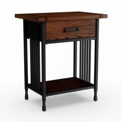 Brand new ⭐ Carbon Loft Peter Oak Side Table With Drawer Brown 🌟