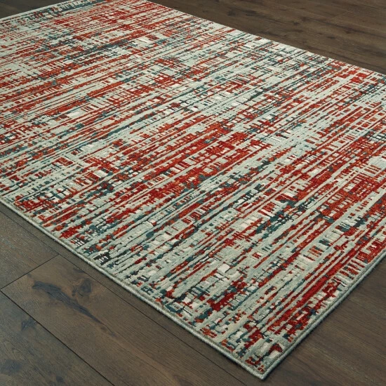 Wholesale π Carbon Loft Katsopolis Blue And Grey Area Rug Grey/red π - Image 7