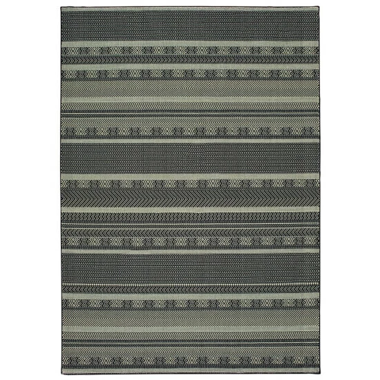 Outlet π Carbon Loft Binney Geometric Stripes Area Rug Black/cream π - Image 2