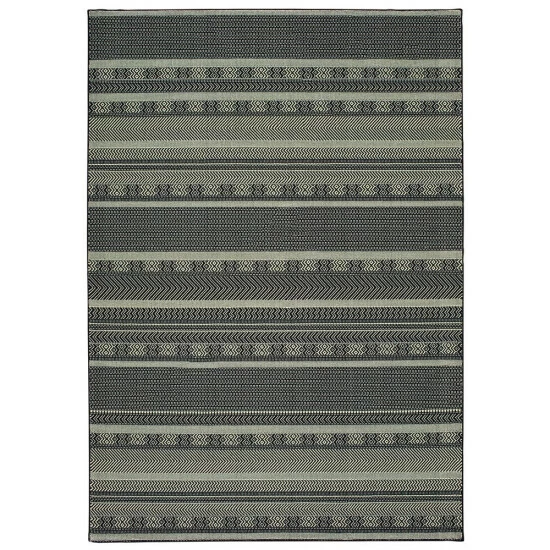 Outlet π Carbon Loft Binney Geometric Stripes Area Rug Black/cream π - Image 5