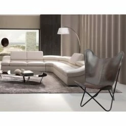 Best Pirce ✔️ Carbon Loft Larkin Brown Leather Butterfly Chair 😀