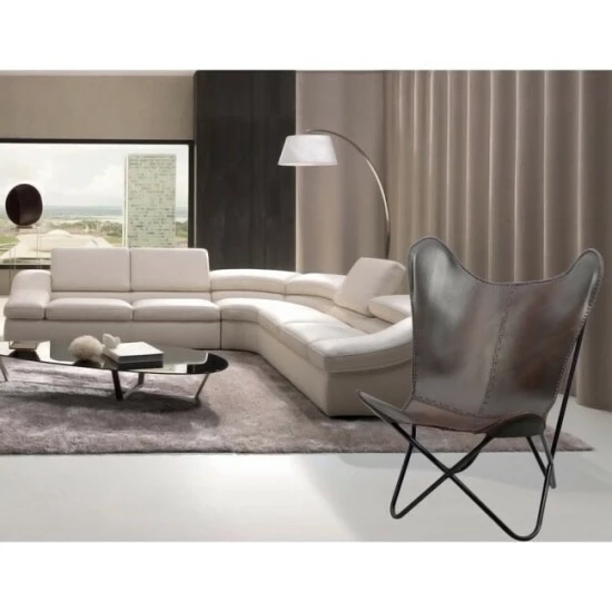 Best Pirce βοΈ Carbon Loft Larkin Brown Leather Butterfly Chair π