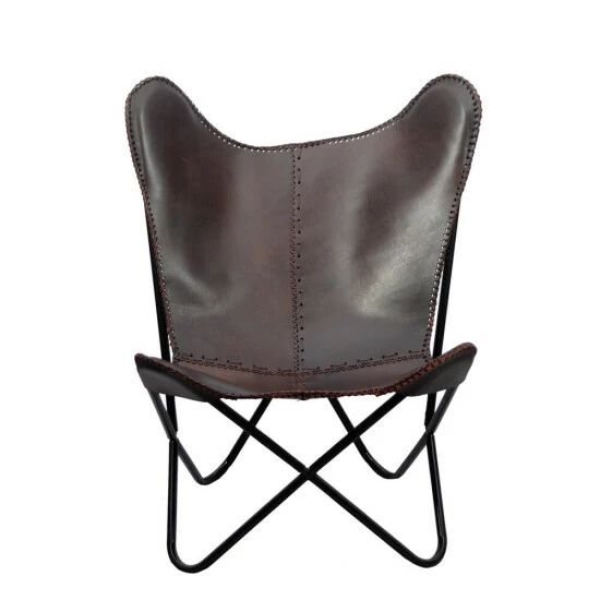 Best Pirce βοΈ Carbon Loft Larkin Brown Leather Butterfly Chair π - Image 2