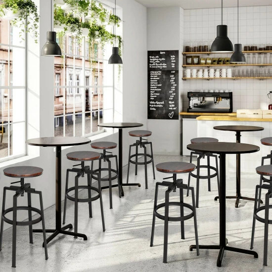 Cheapest ✔️ Carbon Loft Delta Swivel Walnut Adjustable Stool (Set Of 2) ❤️ - Image 2