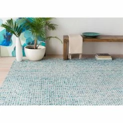 Hot Sale π Carbon Loft Franklin Cotton/ Leather Area Rug Grey π