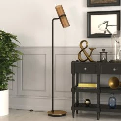 Best deal 😀 Carbon Loft Gondolin Matte Black And Brass Floor Lamp 🎁