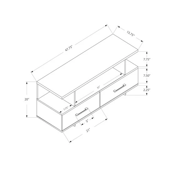 Discount π₯° Carbon Loft Kijana Grey 48-inch 2-drawer TV Stand 𧨠- Image 3