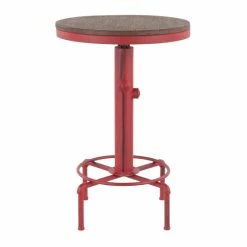 Cheap 😍 Carbon Loft Pimentel Industrial Adjustable Bar Table In Metal And Wood - N/A Antique ✔️