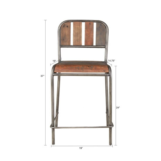 Cheapest π₯° Carbon Loft Haberman Light Brown 21-inch Counter Stool With Backrest π - Image 7