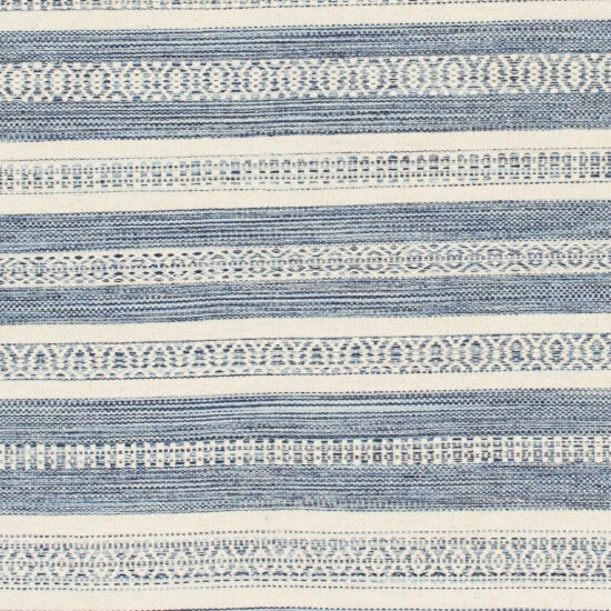 Promo β Carbon Loft Salmon Stripe Wool/ Cotton Area Rug Blue β¨ - Image 3