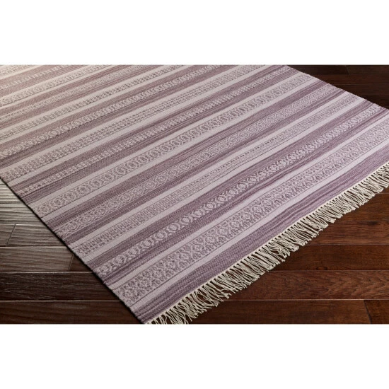 Promo β Carbon Loft Salmon Stripe Wool/ Cotton Area Rug Blue β¨ - Image 8