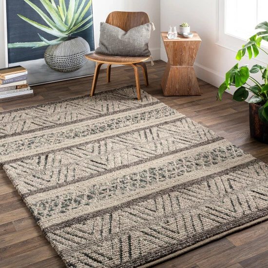 Coupon π₯° Carbon Loft Schmidt Chevron Wool Area Rug - 2' X 3' π - Image 4