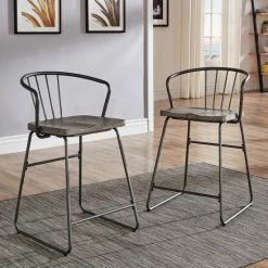 Top 10 π Carbon Loft Amalfi Iron And Grey Finish Counter Height Chair (Set Of 2) β