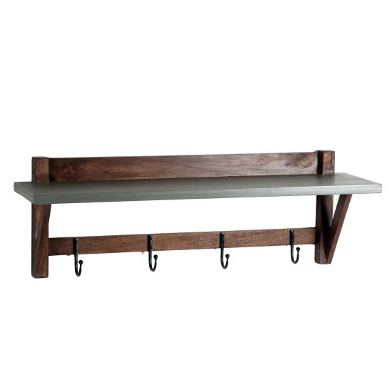 Best Sale π Carbon Loft Omer 40-inch Wood With Concrete π§₯ Coated Top Entryway π§₯ Coat Hook β¨ - Image 3