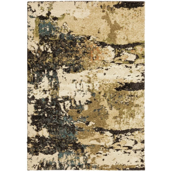 Cheap π Carbon Loft Ahgas Distressed Abstract Beige/Charcoal Area Rug π―