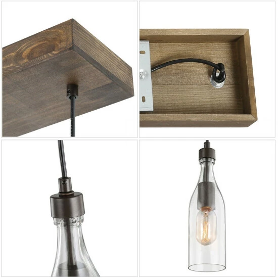 Brand new π Carbon Loft Nobleza 5-Light Linear Chandelier Kitchen Island Ceiling With Glass Shades - W 33.1"x D 4.7"x H 12.2" π₯ - Image 7