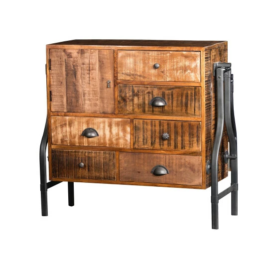 New 𧨠Carbon Loft Graeme 7-drawer Industrial Mosaic Chest π - Image 3