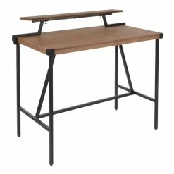 Wholesale 🎉 Carbon Loft Gunn Stand Up Desk With Removable Shelf Black Metal 💯