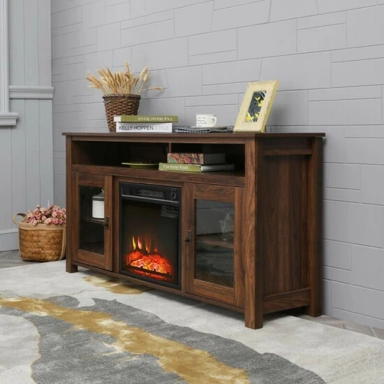 Brand new π Carbon Loft LaFrancis TV Stand With Electric Fireplace Charcoal π - Image 2